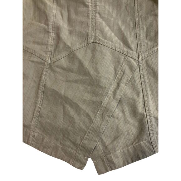 Peruvian Connection Olive Green Textured Linen Blend Blazer Size 16 NWT - Picture 7 of 9